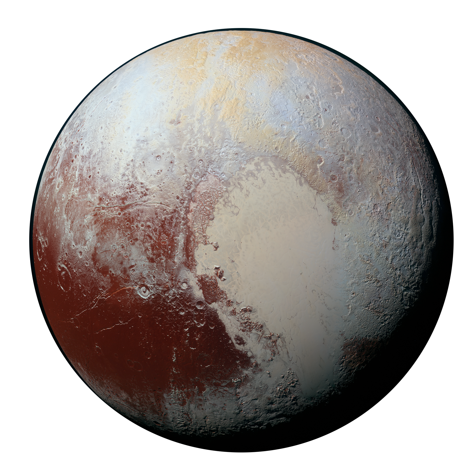“The Rich Color Variations of Pluto” - NASA/JHUAPL/SwRI (image cropped)