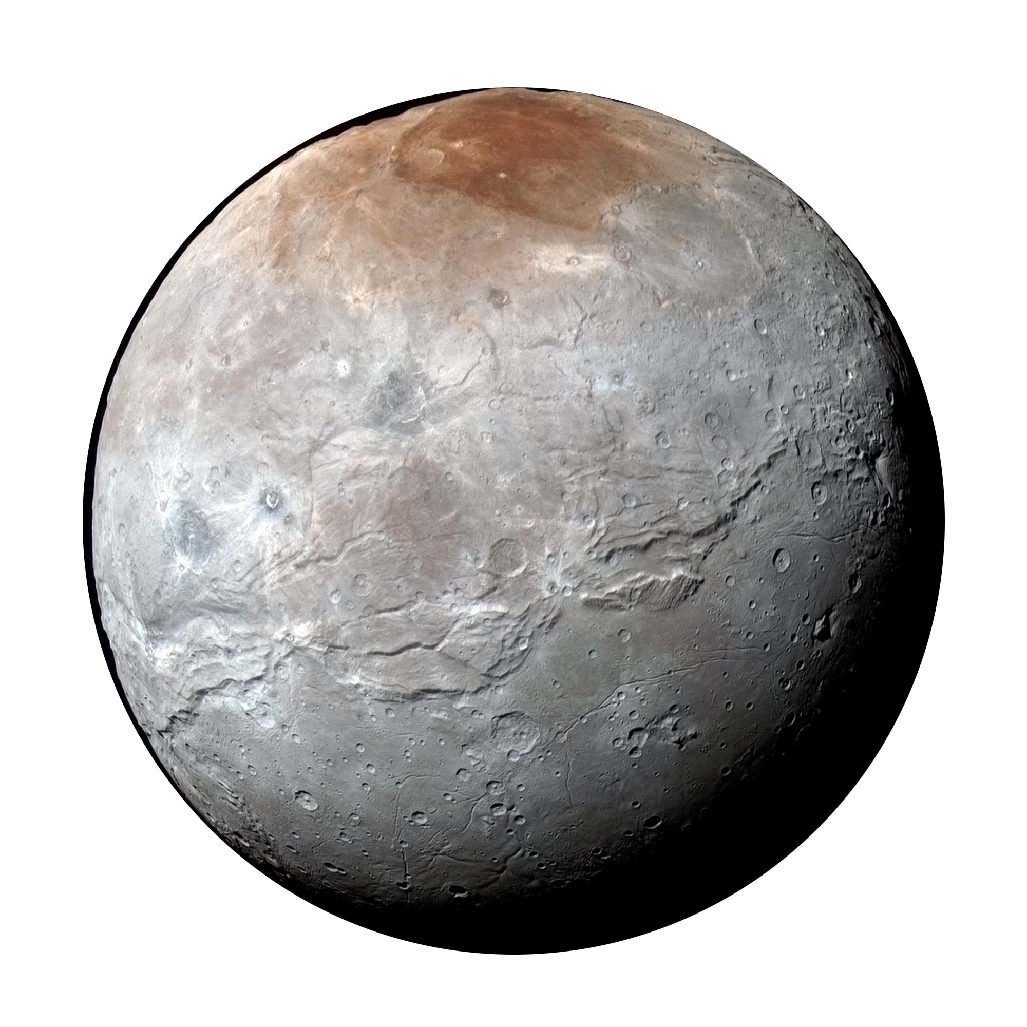 Charon image taken by New Horizons